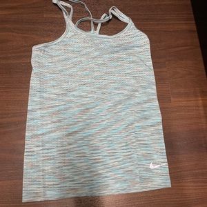 Multicolored workout tank top from Nike.